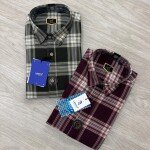 logoff cotton oxford checks shirt