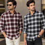 logoff cotton oxford checks shirt